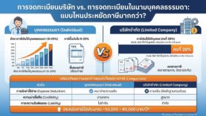 จดทะเบียนบริษัท vs บุคคลธรรมดา